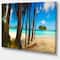 Designart - Praslin Island Tropical Beach Panorama - Modern Seascape Canvas Artwork